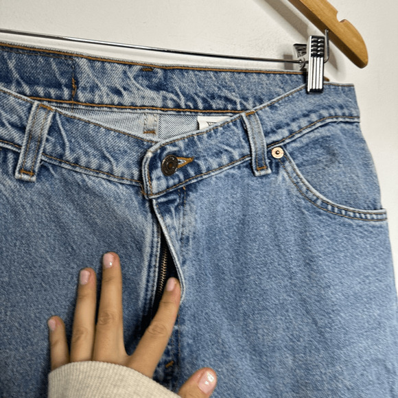 VTG LEVI'S 921 ORANGE TAB SLIM FIT TAPERED LEG Jean women's Blue USA Cotton 16 - Picture 4 of 9